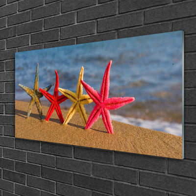 Pintura em vidro Arte de estrela do mar de praia