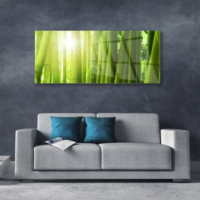 Quadro de vidro Planta de bambu