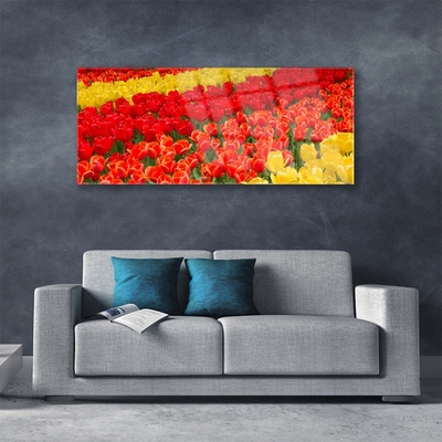 Pintura em vidro Tulipas Flores
