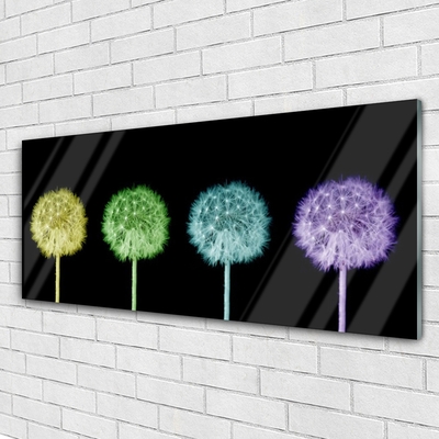 Pintura em vidro Planta dente-de-leão