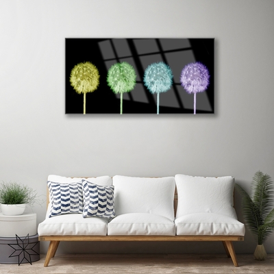 Pintura em vidro Planta dente-de-leão