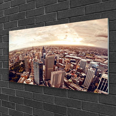 Pintura em vidro Paisagem da cidade