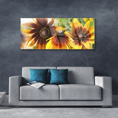 Pintura em vidro Planta de flores