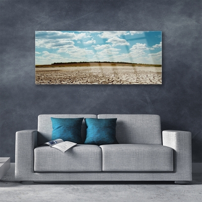 Pintura em vidro Paisagem desértica de areia