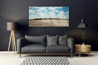 Pintura em vidro Paisagem desértica de areia