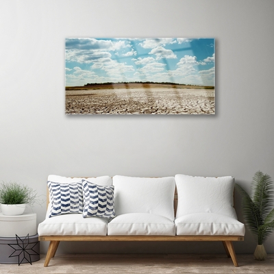 Pintura em vidro Paisagem desértica de areia