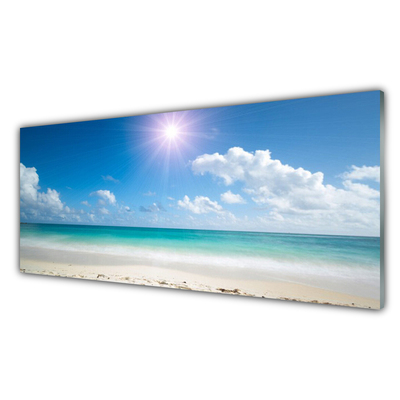 Quadro de vidro Mar Praia Sol Paisagem