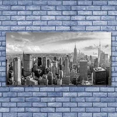 Pintura em vidro Casas da Cidade