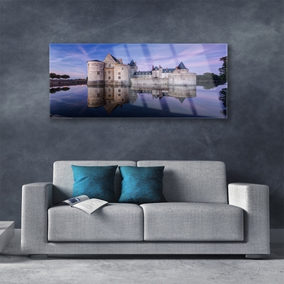 Quadro de vidro Arquitetura Castle Water