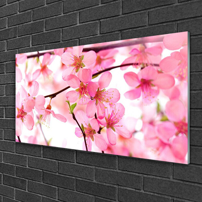 Pintura em vidro Planta de flores