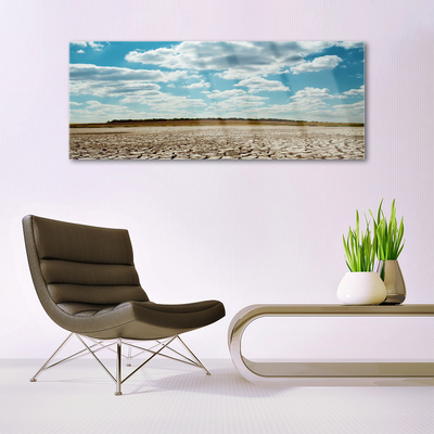 Pintura em vidro Paisagem desértica de areia