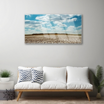 Pintura em vidro Paisagem desértica de areia
