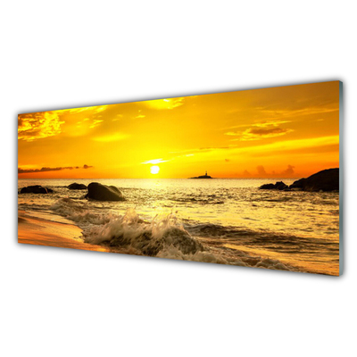 Quadro de vidro Paisagem da Praia do Oceano