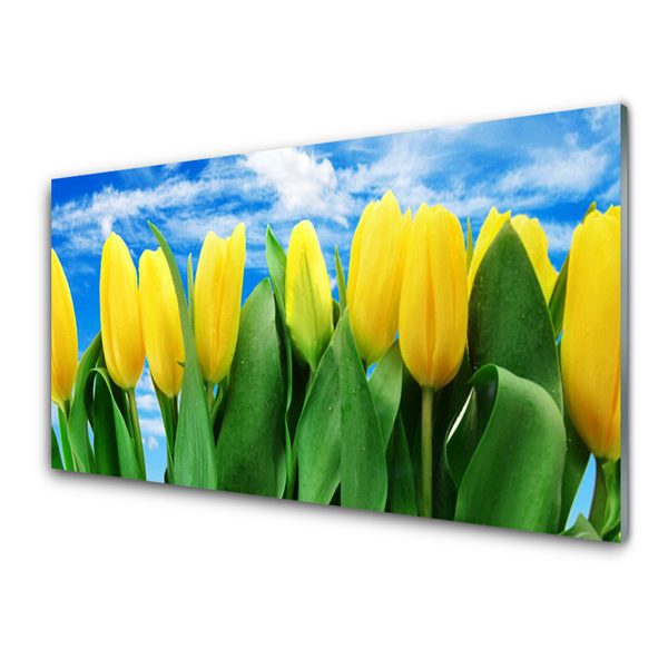 Pintura em vidro Tulipas Flores