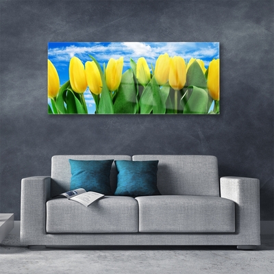 Pintura em vidro Tulipas Flores