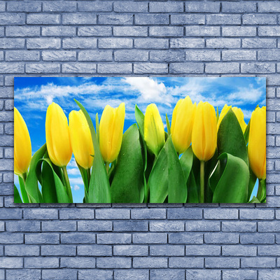 Pintura em vidro Tulipas Flores