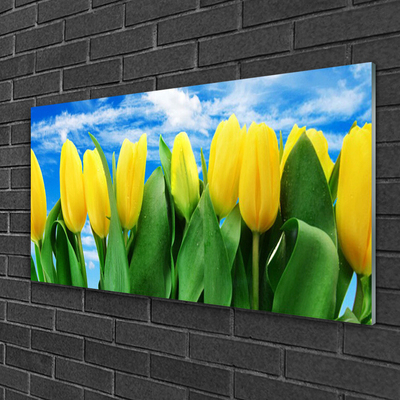Pintura em vidro Tulipas Flores