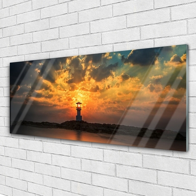 Pintura em vidro Paisagem do Farol