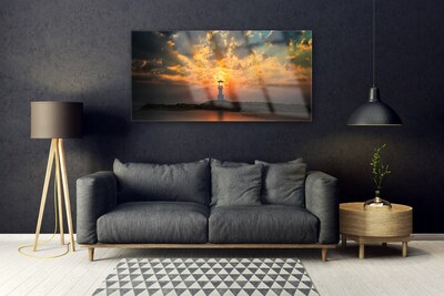 Pintura em vidro Paisagem do Farol