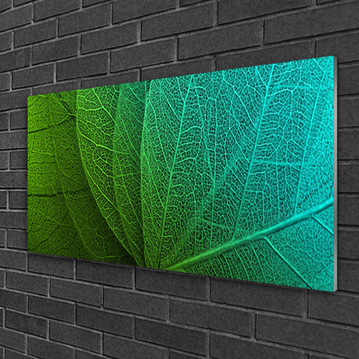 Quadro de vidro Folhas abstratas de plantas