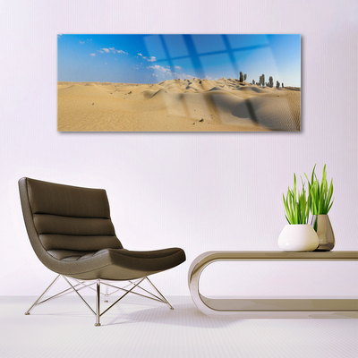 Pintura em vidro Paisagem desértica de areia
