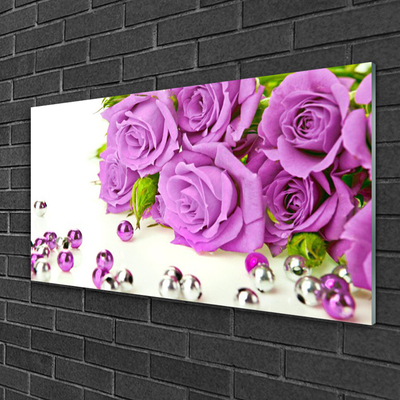 Pintura em vidro Flores de rosas