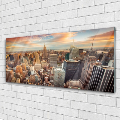 Pintura em vidro Casas da Cidade