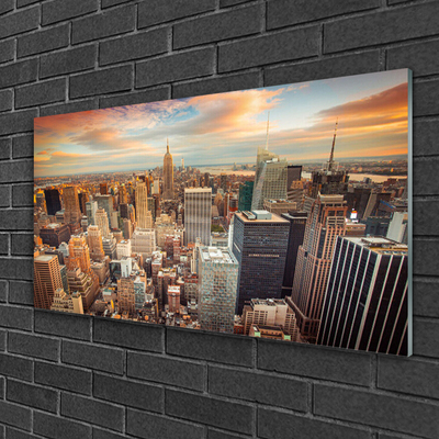 Pintura em vidro Casas da Cidade