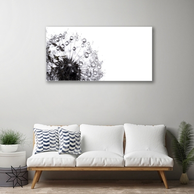 Pintura em vidro Planta dente-de-leão