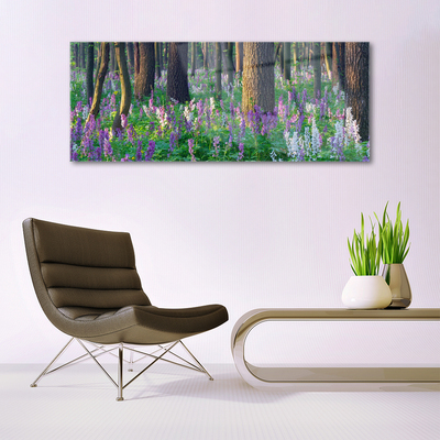 Quadro de vidro Flores da Floresta Natureza