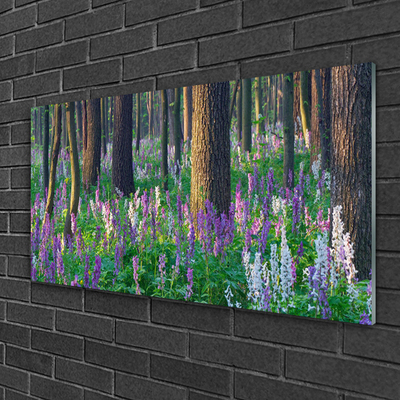 Quadro de vidro Flores da Floresta Natureza