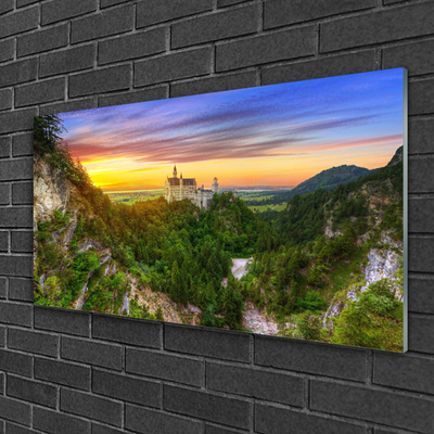 Quadro de vidro Paisagem de montanhas