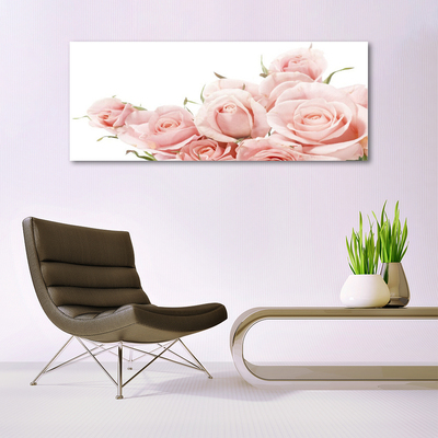 Quadro de vidro Planta de flores rosas