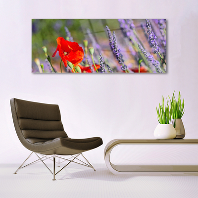 Pintura em vidro Planta de flores