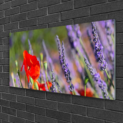 Pintura em vidro Planta de flores