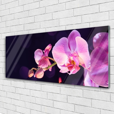 Pintura em vidro Planta de flores