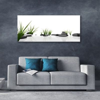 Pintura em vidro Pedras Grama Arte