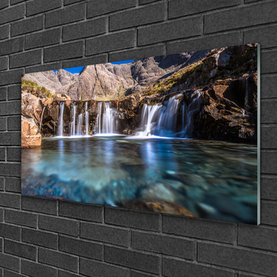 Pintura em vidro Cachoeira da Natureza