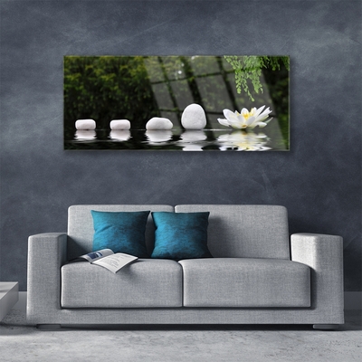 Quadro de vidro Flor de Lótus Nenúfar