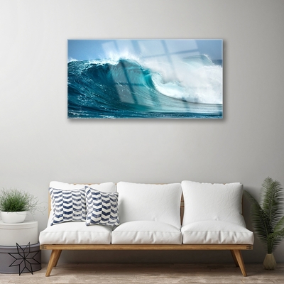 Quadro de vidro Paisagem de ondas
