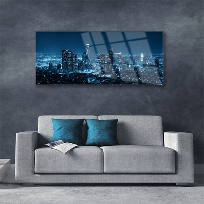 Pintura em vidro Casas da Cidade