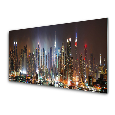 Pintura em vidro Casas da Cidade