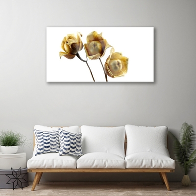 Quadro de vidro Planta de flores