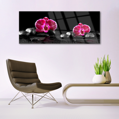 Pintura em vidro Orquídea para o Quarto