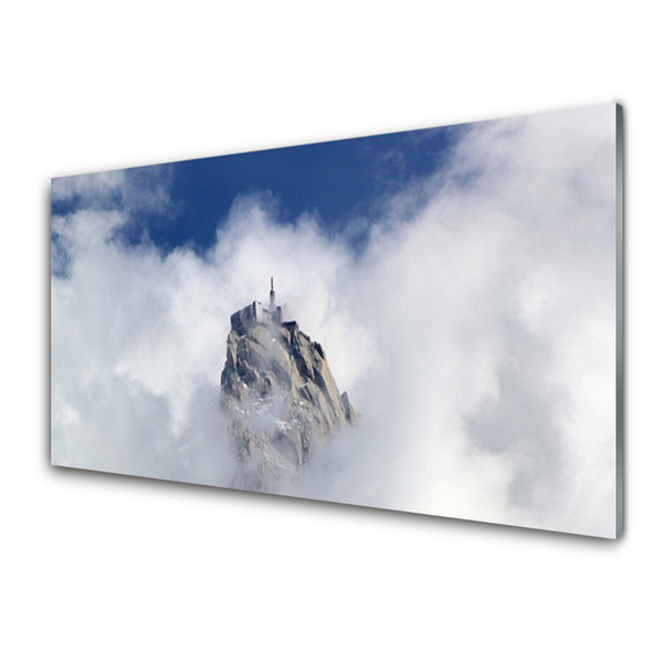 Quadro de vidro Paisagem de nuvens de montanha