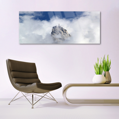 Quadro de vidro Paisagem de nuvens de montanha