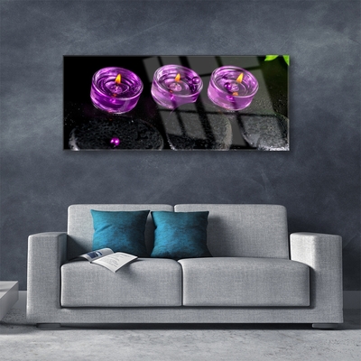 Pintura em vidro Vela Spa Art