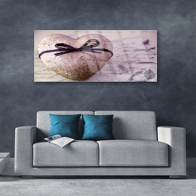 Quadro de vidro Arte em Pedra do Coração