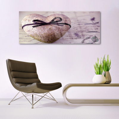 Quadro de vidro Arte em Pedra do Coração