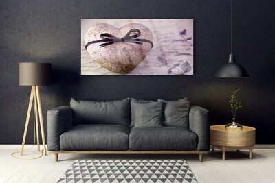 Quadro de vidro Arte em Pedra do Coração